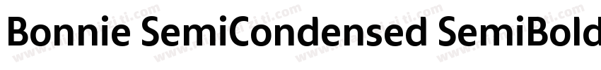 Bonnie SemiCondensed SemiBold字体转换